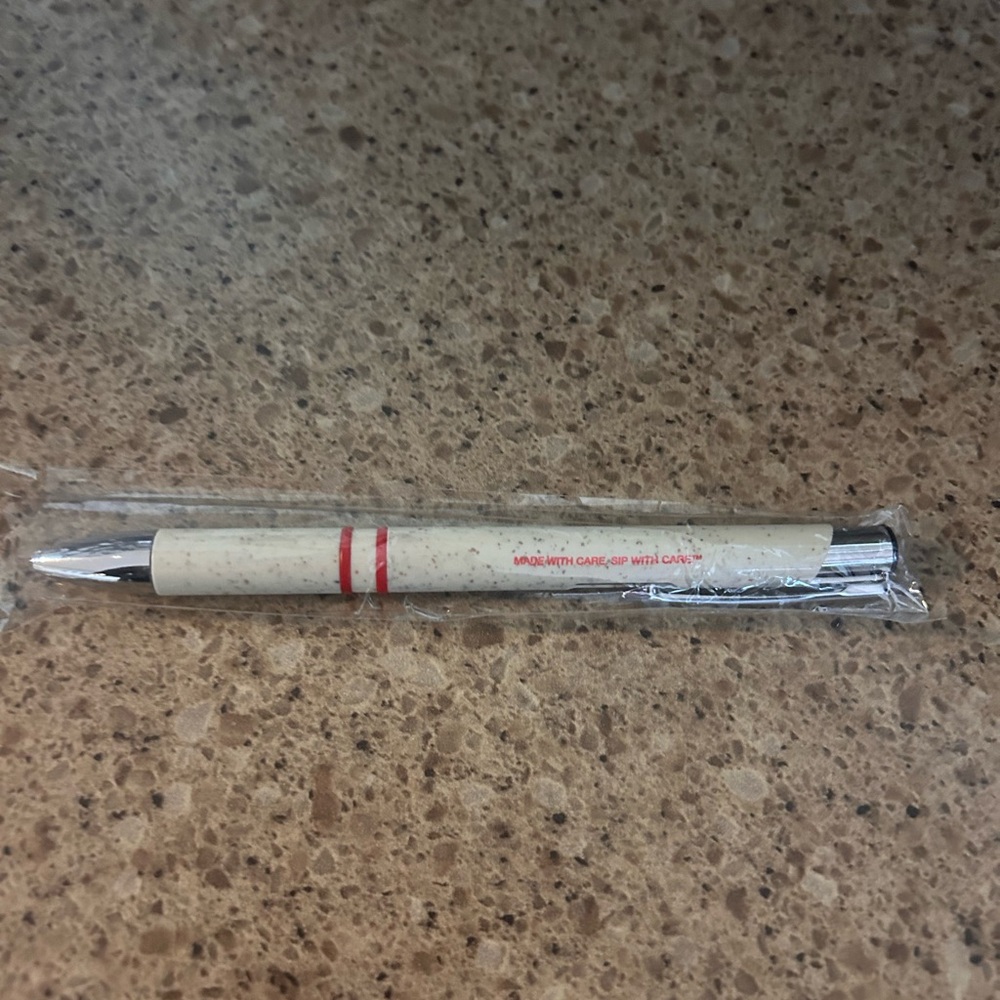 Maker's Mark Cream and Red Ballpoint Pen - Picture 2 of 3
